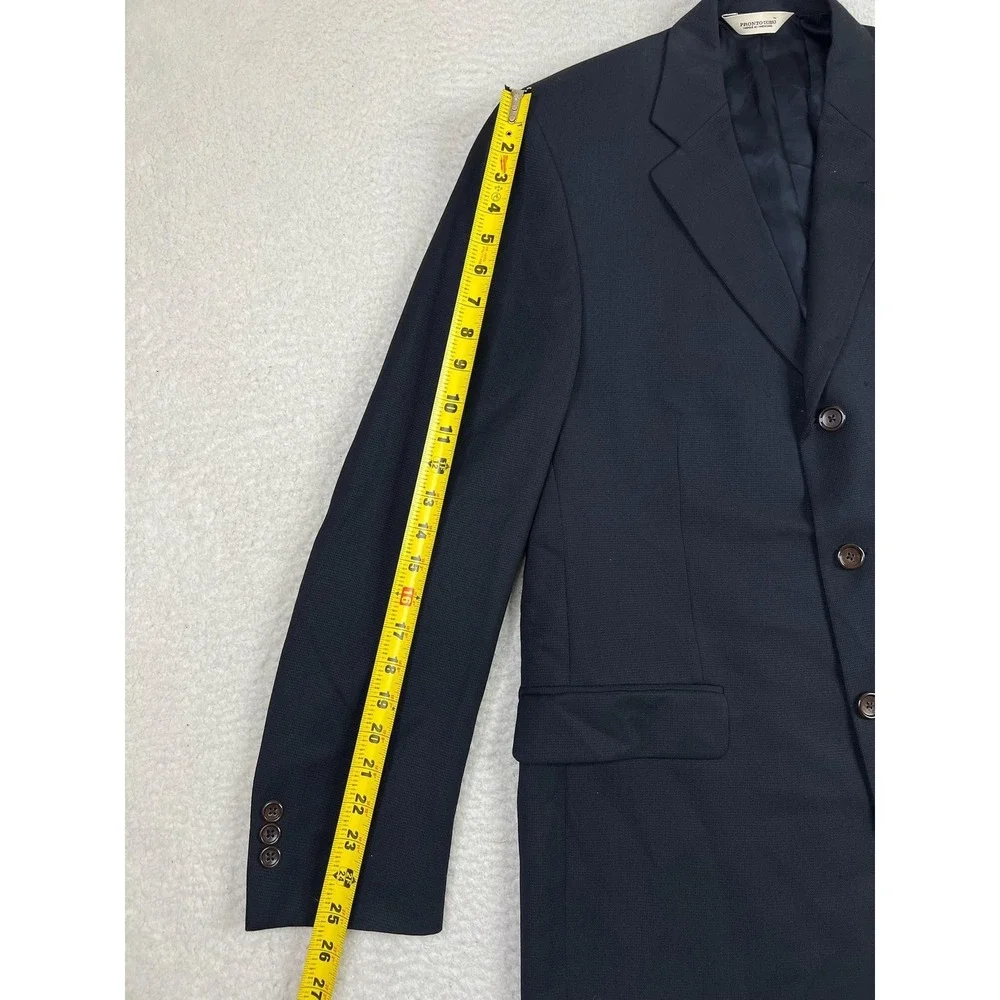 Pronto Uomo Blazer Mens 42 Regular Navy Reda Super 110s Wool 3 Button Sport Coat